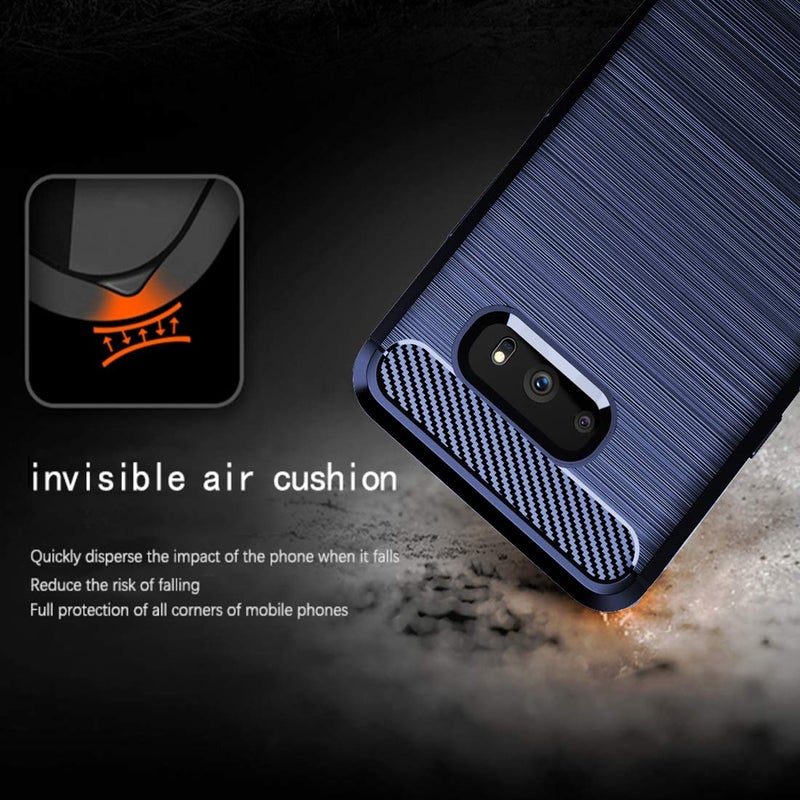 Osophter for LG G8X Thinq Case,LG V50S Thinq Case Shock-Absorption Flexible TPU Rubber Full-Body Protective Phone Cover for LG G8X Thinq/V50S Thinq(Blue) - Image 5